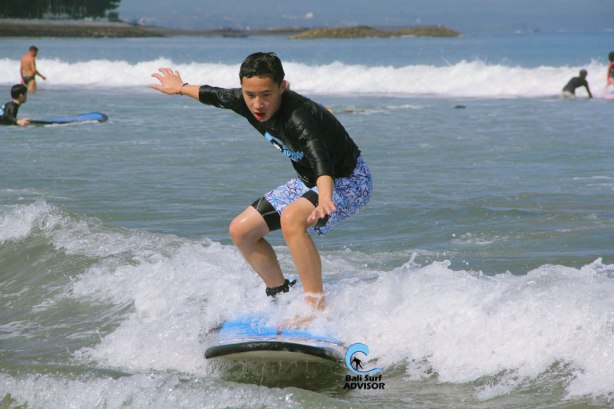 bali, surf lessons, stand on board